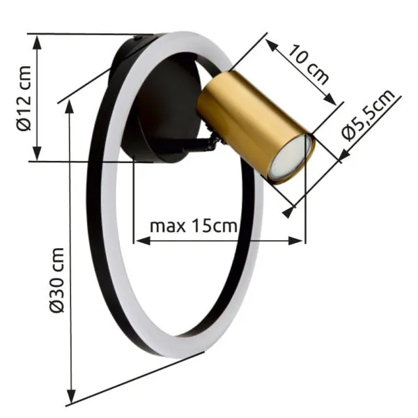 57033-1_zldw-600x600 MARRIE 57033-1 ZIDNA LAMPA GLOBO LIGHTING - Slika 4