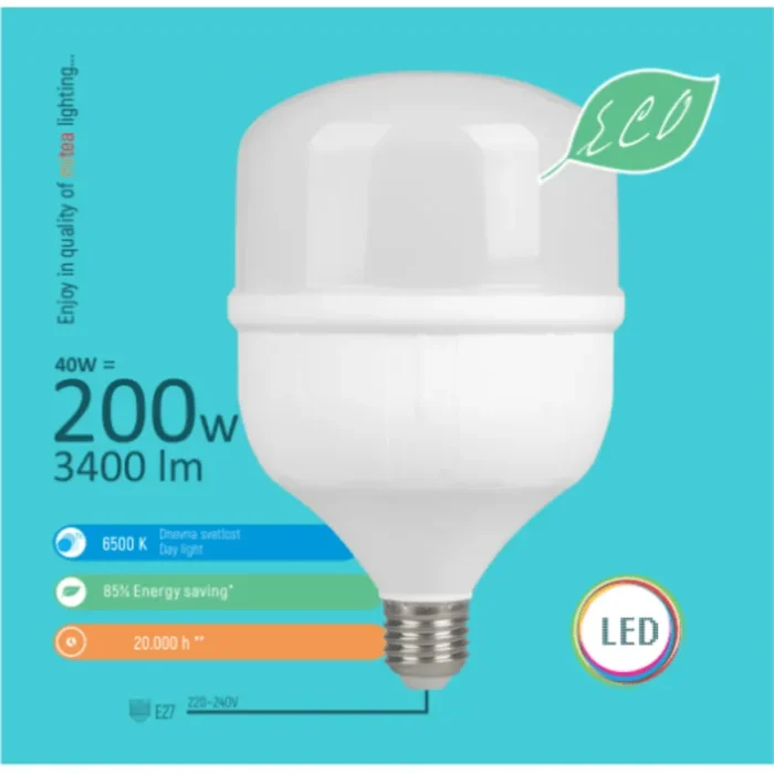 E27 40W T7 6500K LED ECO SIJALICA 220-240V MITEA LIGHTING - Slika 1