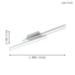 PALMITAL LED ZIDNA / PLAFONSKA LAMPA 97965 EGLO - Slika 3
