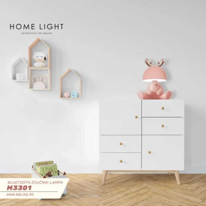 BLUETOOTH ZVUČNIK-LAMPA M3301 2W PINK HOME LIGHT - Slika 2