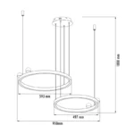 LUNA 234 LUSTER 78W 3000K SIVA/ZLATO HOME LIGHT - Image 4