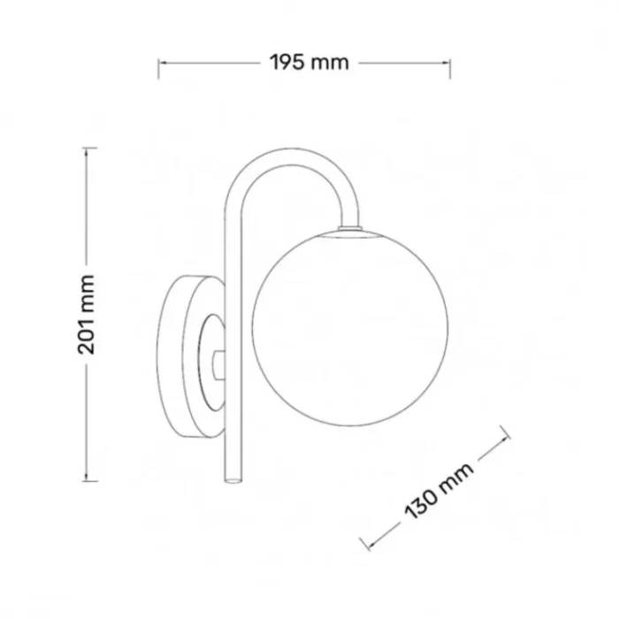 TALIA 1 ZIDNA LAMPA 1*G9 CRNA/BAKAR HOME LIGHT - Image 2