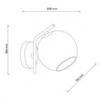 TALIA 28 ZIDNA LAMPA 1*E14 CRNA/BAKAR HOME LIGHT - Image 2