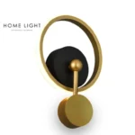 VESTA 468 ZIDNA LAMPA 15W 3000K CRNA/BRUŠENO ZLATO HOME LIGHT - Image 2