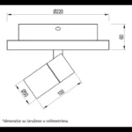 VESTA 477 PLAFONSKA SVETILJKA 12W+5W 3000K CRNA HOME LIGHT - Slika 3