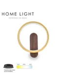 VESTA 531 ZIDNA SVETILJKA 12W 3000/4500/6000K TAMNO DRVO/ZLATO HOME LIGHT - Image 3