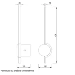 VESTA 534 ZIDNA SVETILJKA 9W 3000/4500/6000K TAMNO DRVO/CRNA HOME LIGHT - Image 2
