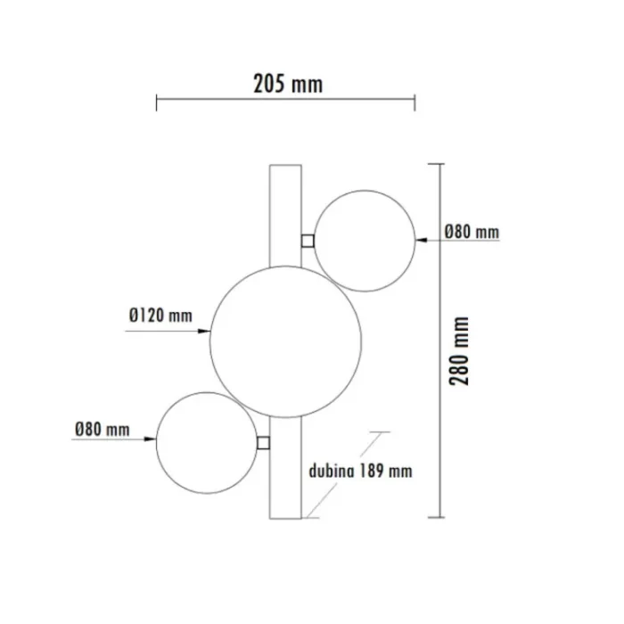 VESTA 599 ZIDNA LAMPA 3*G9 CRNA HOME LIGHT - Image 2