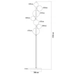 VESTA 601 PODNA LAMPA 7*G9 CRNA HOME LIGHT - Image 2