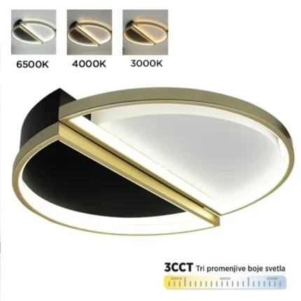 M205492-WBG LED PLAFONSKA LAMPA CRNO-ZLATNA 3000-6000K MITEA LIGHTING