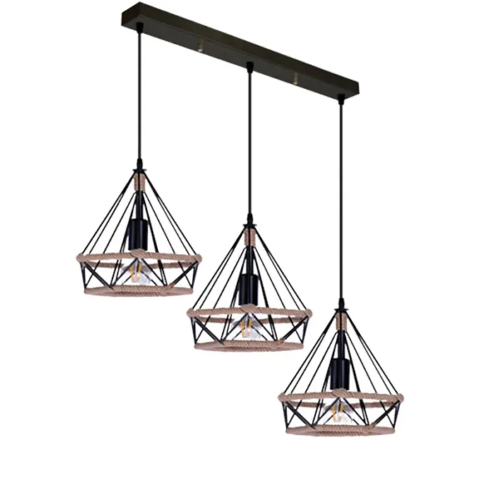 CRAB VISILICA 3L E27 BK ROPE 012961 MEGGA - Image 1