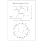 BLACKY PLAFONJERA 15345-6D GLOBO LIGHTING - Image 6