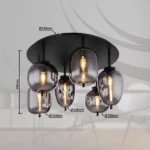 BLACKY PLAFONJERA 15345-6D GLOBO LIGHTING - Image 5