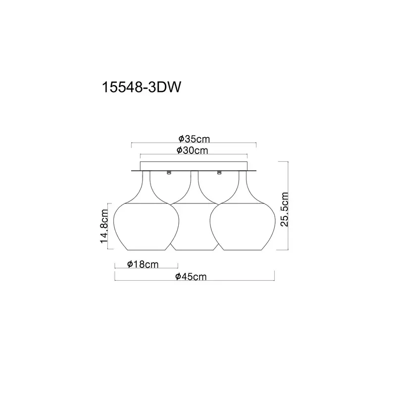 15548-3DW_zld PLAFONSKA LAMPA MAXY 15548-3DW GLOBO LIGHTING - Slika 4
