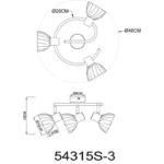 ZACHERY 54315S-3 SPOT LAMPA GLOBO LIGHTING - Slika 6
