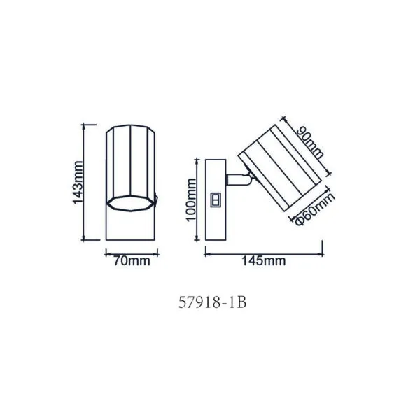 57918-1B_zld-600x600 JAMES 57918-1B SPOT LAMPA GLOBO LIGHTING - Slika 5