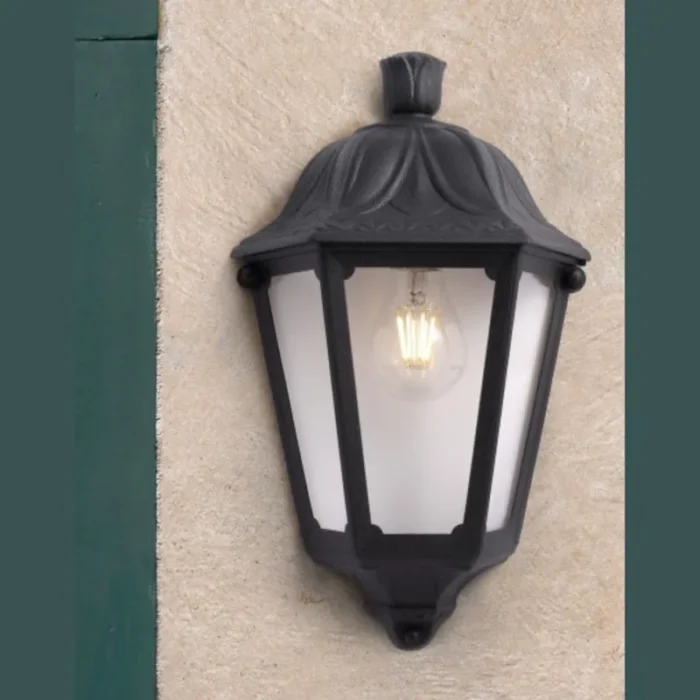 IESSE CRNA ZIDNA LAMPA IP55 1XE27 FUMAGALLI - Slika 1