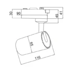 LED ŠINSKI REFLEKTOR BELI 15W 3000K BD40-00100 BRAYTRON - Image 4