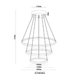 CORINE LED VISILICA ZLATNA 67404G 600mm GLOBO LIGHTING - Image 6