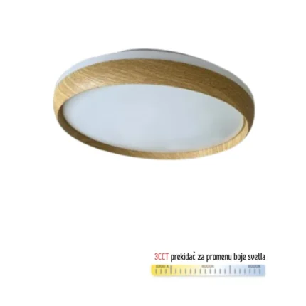 LED PLAFONJERA SVETLO DRVO 48W CCT 3000k~6500k 6522