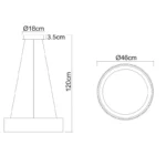 LED VISILICA KEMP 15924W BELA GLOBO LIGHTING - Slika 7