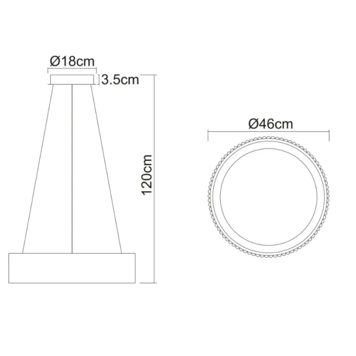 LED VISILICA KEMP 15924W BELA GLOBO LIGHTING - Slika 7
