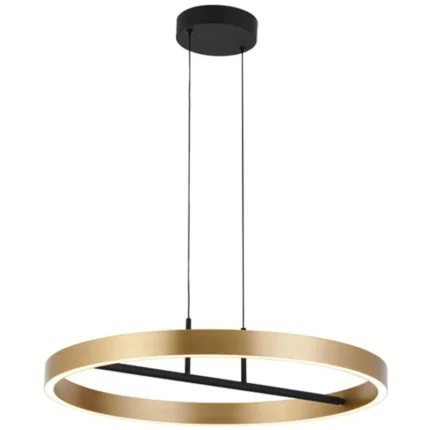 M10944 LED VISILICA 42W 3000K CRNA+BRUSENO ZLATO 3Y MITEA LIGHTING