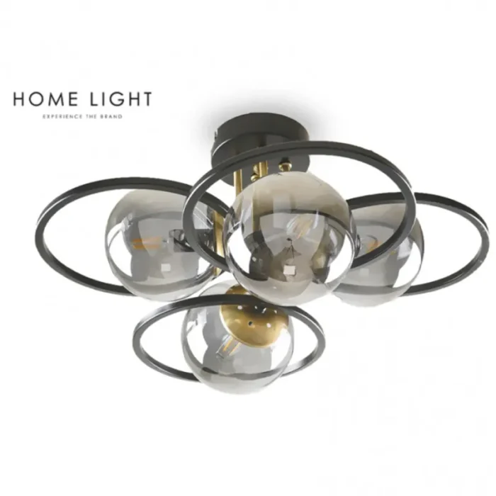 NALAN 19064 LUSTER 4*E27 CRNA/HROM HOME LIGHT - Slika 1