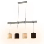 VESTA 435 LUSTER 4XE27 BELA/CRNA HOME LIGHT