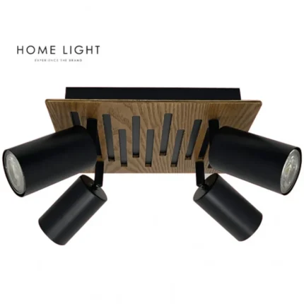 TALIA 68 SPOT LAMPA 4*GU10 CRNA/DRVO HOME LIGHT