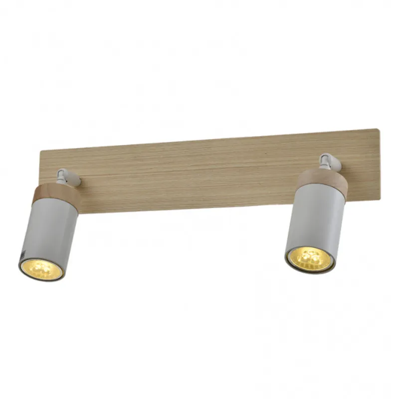 nema-proizvoda-3-3 VESTA 421 SPOT LAMPA 2*GU10 BELA/DRVO HOME LIGHT - Slika 1
