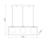 TALIA 72 LUSTER 3XE14 CRNA/ZLATO HOME LIGHT - Image 2