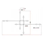 VESTA 509 PLAFONSKA SVETILJKA 10*GU10 MESING/CRNA HOME LIGHT - Slika 2