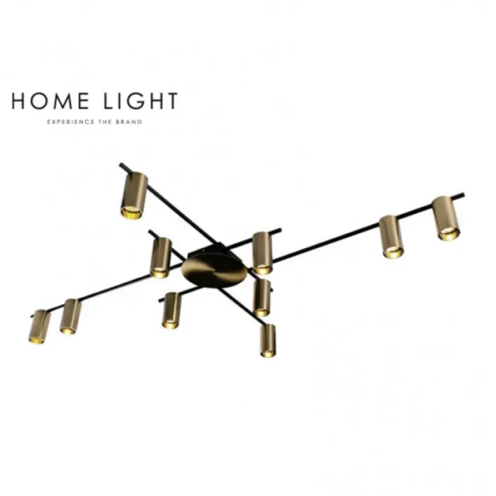 VESTA 509 PLAFONSKA SVETILJKA 10*GU10 MESING/CRNA HOME LIGHT - Slika 1