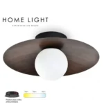 VESTA 535 PLAFONSKA SVETILJKA 8W 3000/4500/6000K TAMNO DRVO/CRNA HOME LIGHT - Image 3