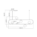 VESTA 554 VISILICA 5*G9 MESING HOME LIGHT
